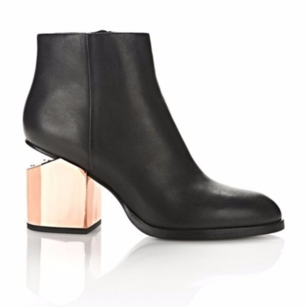 Alexander Wang Gabi Ankle Boots Rose Gold 7